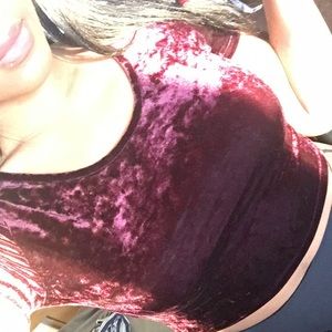 Forever 21 Velvet Crop Top